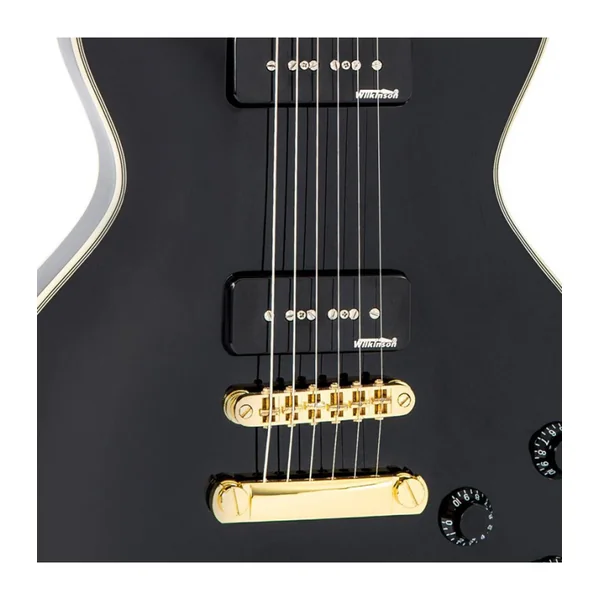 Guitare Electrique VINTAGE V100BB - GOLD HARDW BLACK GLOSS