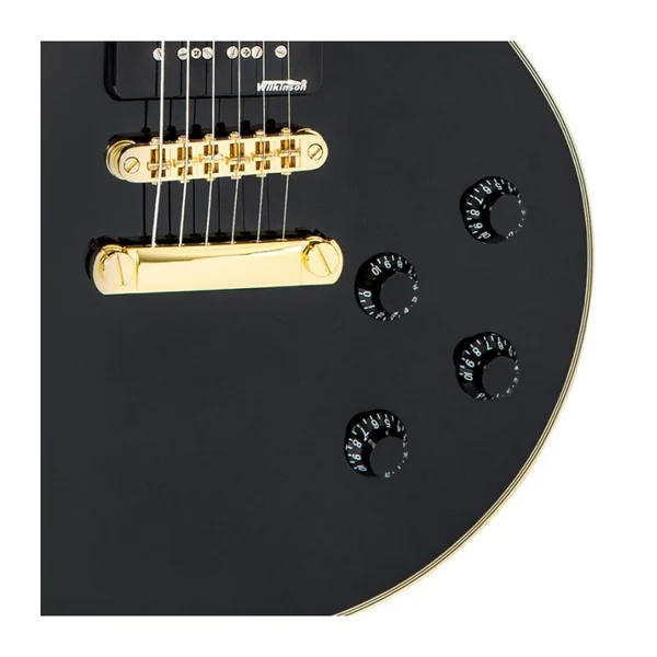 Guitare Electrique VINTAGE V100BB - GOLD HARDW BLACK GLOSS