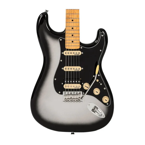 Guitare Electrique VINTAGE V6HMSVB-UK - V6HSS MAPLE 25TH ANNIVERSARY SILVER BURST
