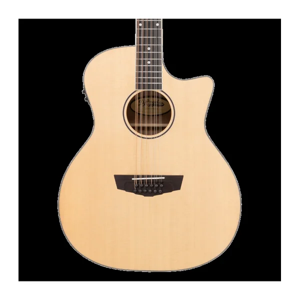 Guitare Folk Electro 12 Cordes D'ANGELICO Premier Fulton LS Satin Nat