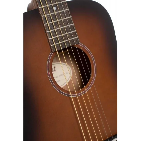 Guitare Folk Electro CORT EARTH GO HYVIBE + HOUSSE, BROWN BURST