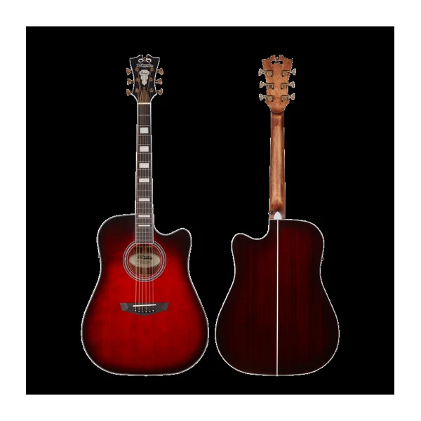 Guitare Folk Electro D'ANGELICO Premier Bowery Trans Black Cherry burst