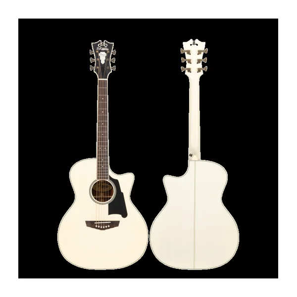Guitare Folk Electro D'ANGELICO PREMIER GRAMERCY Gloss Cream