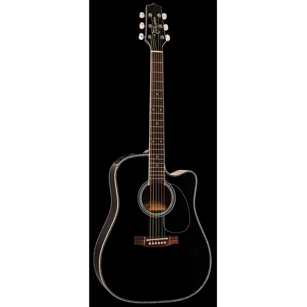 Guitare Folk Electro Takamine EF341DX - Dreadnought, cutaway, Black