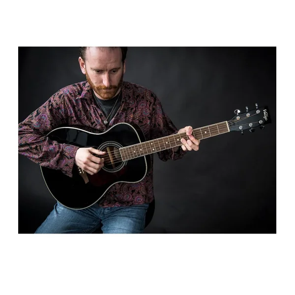 Guitare Folk VINTAGE V300BKOFT - GUITAR OUTFIT - BLACK