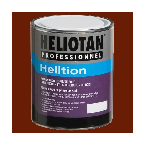HELIOTAN Laque satinée pour Bois HELITION Rouge Basque