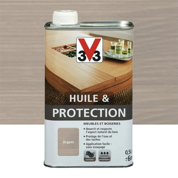 Huile & Protection V33 Argent mat
