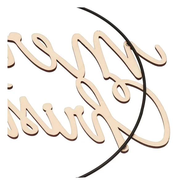 Inscription en bois « Merry Christmas »