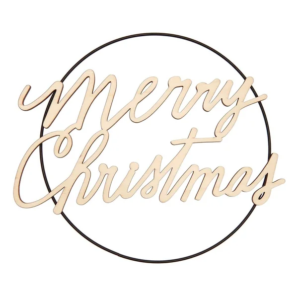 Inscription en bois « Merry Christmas »