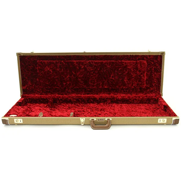 Jazz Bass Multi-Fit Hardshell Case - Tweed With Red Interior