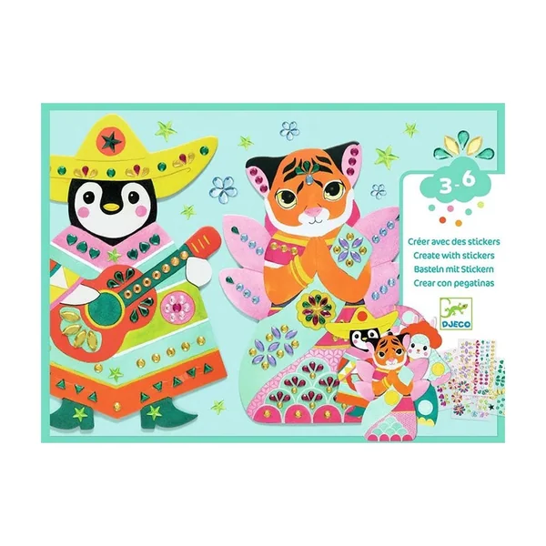 Jeu créatif créer avec des stickers - 3-6 ans - Djeco