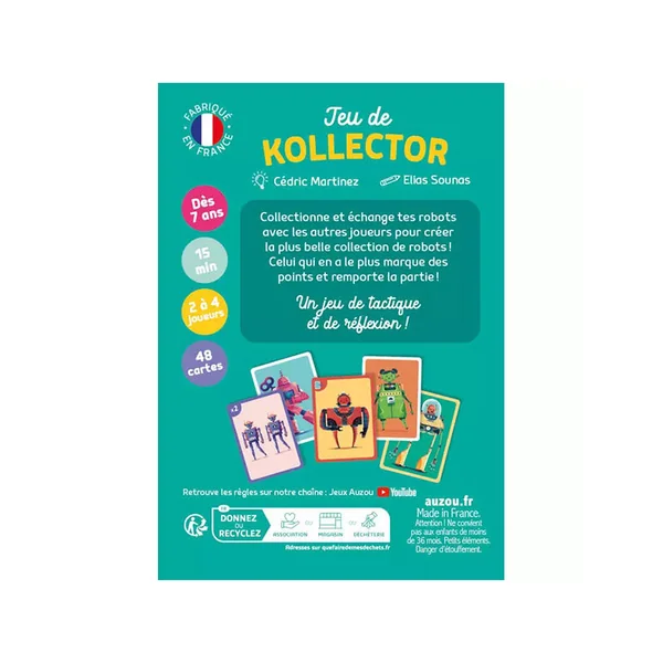 Jeu de cartes robot Kollector - Auzou