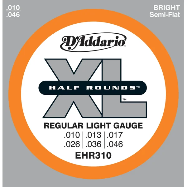 Jeu de Cordes D'addario EHR310 10/46 File 1/2 Rond