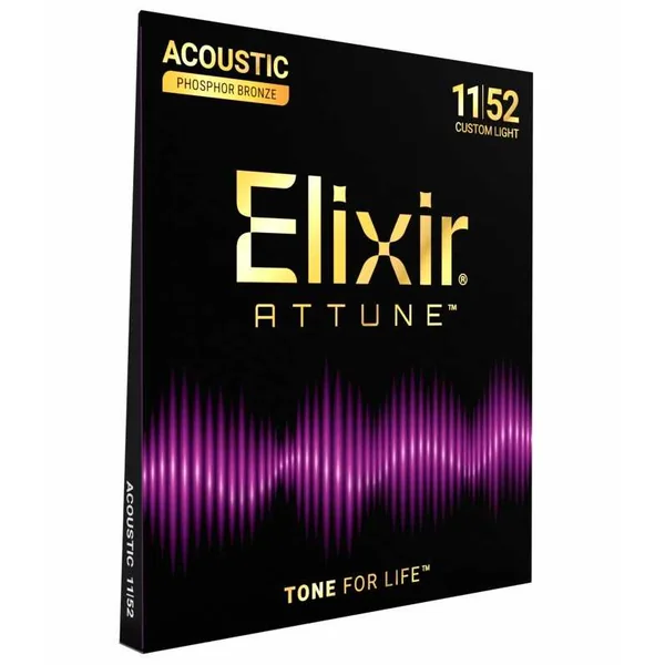 Jeu de Cordes pour Guitare Folk ELIXIR 21027 - ATTUNE PHOS.BRONZE. CL 11-52