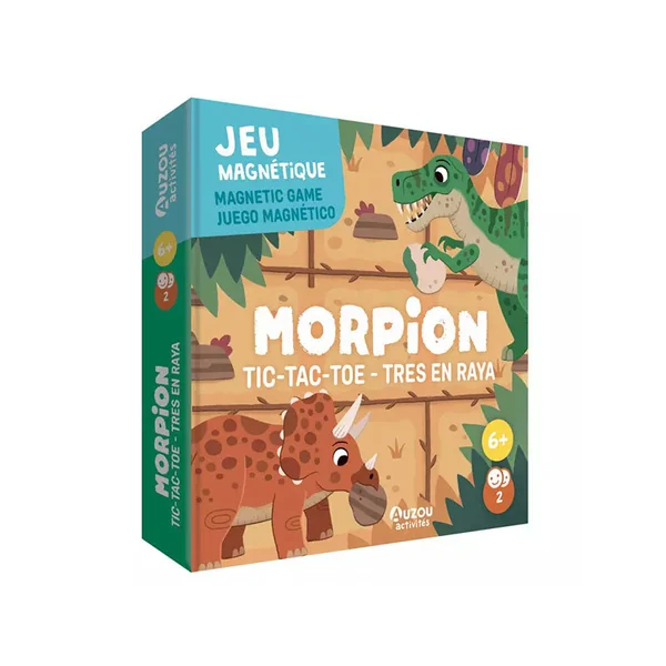 Jeu Magnétique Morpion Dino - 6 ans - Auzou