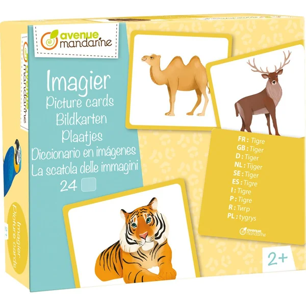 Jeu éducatif imagier multilingue « Animaux sauvages »