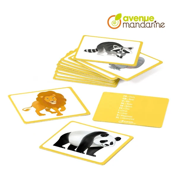 Jeu éducatif imagier multilingue « Animaux sauvages »
