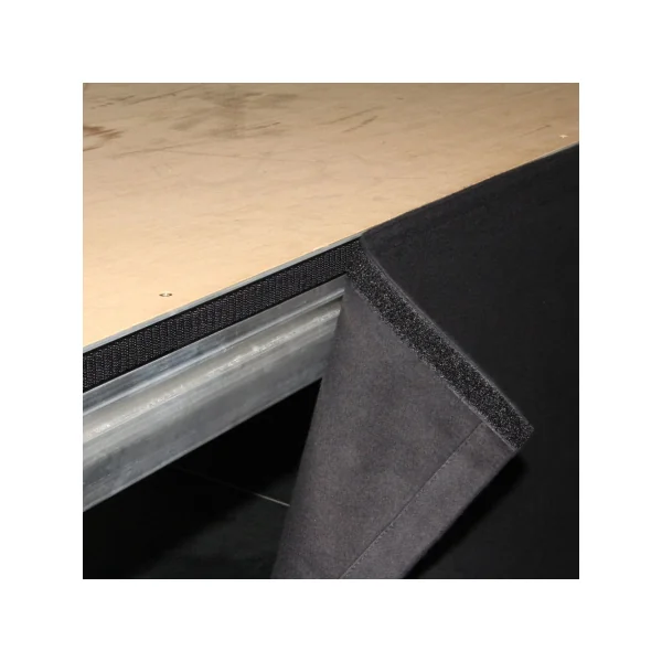 jupe de scène Molleton noir B1 avec Velcro 2m de long hauteur 1 m