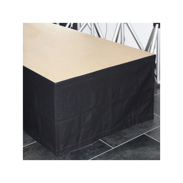 jupe de scène Molleton noir B1 avec Velcro 2m de long hauteur 1 m