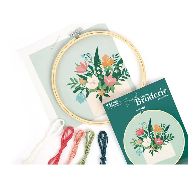 Kit broderie partielle - Bouquet