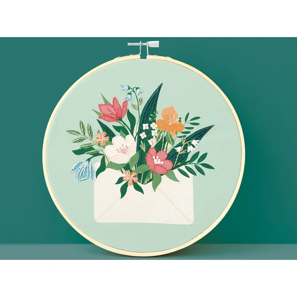 Kit broderie partielle - Bouquet