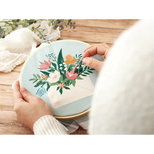 Kit broderie partielle - Bouquet