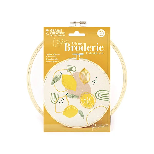 Kit broderie partielle - Citron