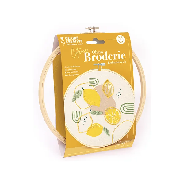 Kit broderie partielle - Citron