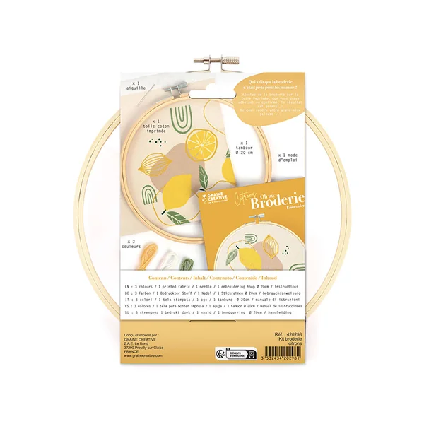 Kit broderie partielle - Citron