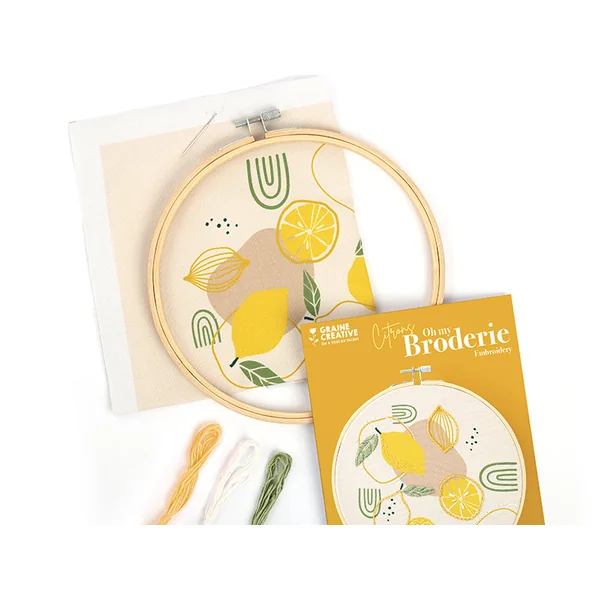 Kit broderie partielle - Citron