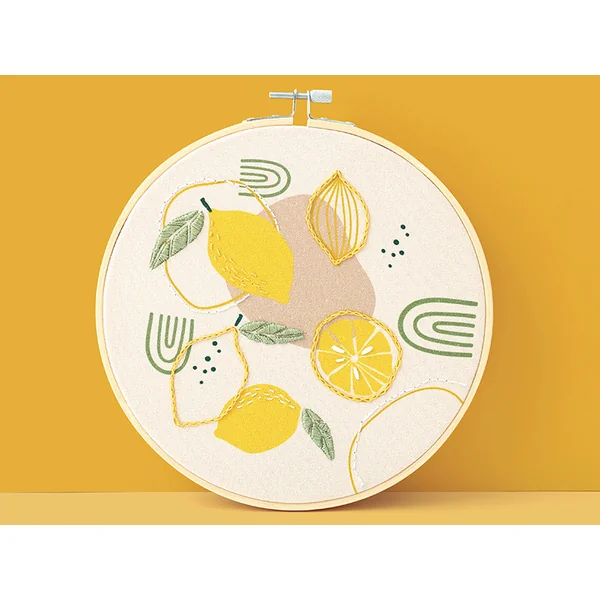 Kit broderie partielle - Citron
