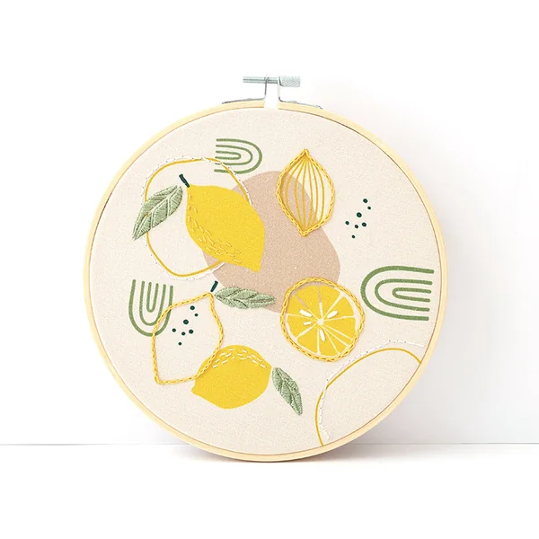Kit broderie partielle - Citron