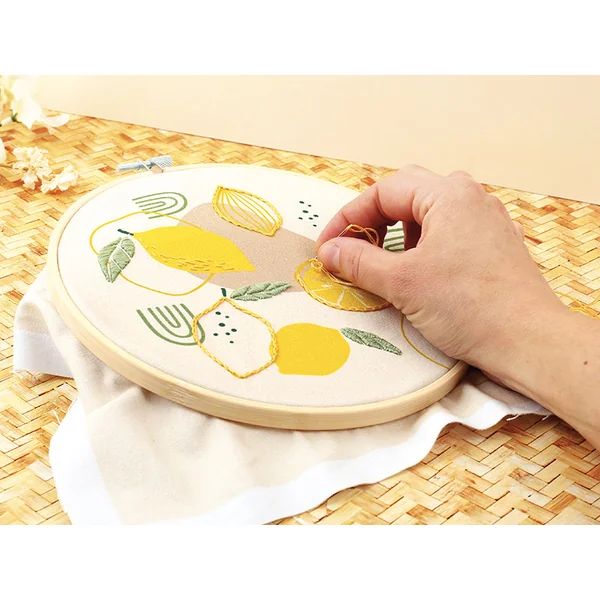 Kit broderie partielle - Citron