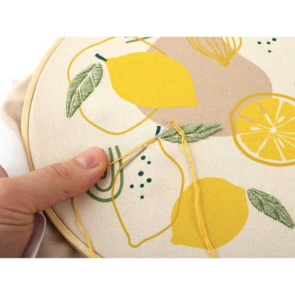 Kit broderie partielle - Citron