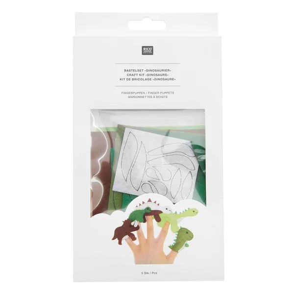 Kit créatif marionnettes à doigts « Dinos »