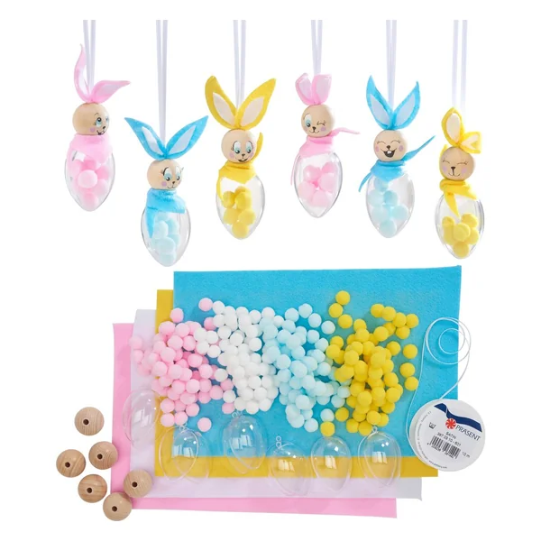 Kit créatif VBS « Lapins œufs en acrylique »