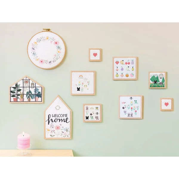 KIT DE BRODERIE ALPHABET FLORAL COLORFUL- RICO DESIGN