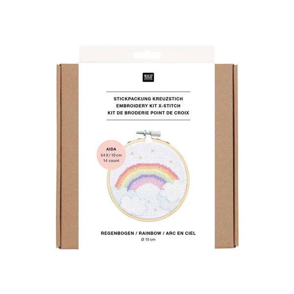 KIT DE BRODERIE ARC-EN-CIEL - RICO DESIGN