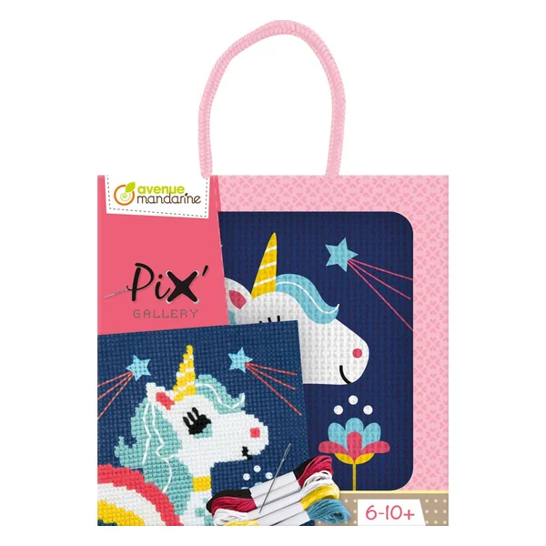 Kit de broderie Avenue Mandarine « Pix' Gallery – Licorne »