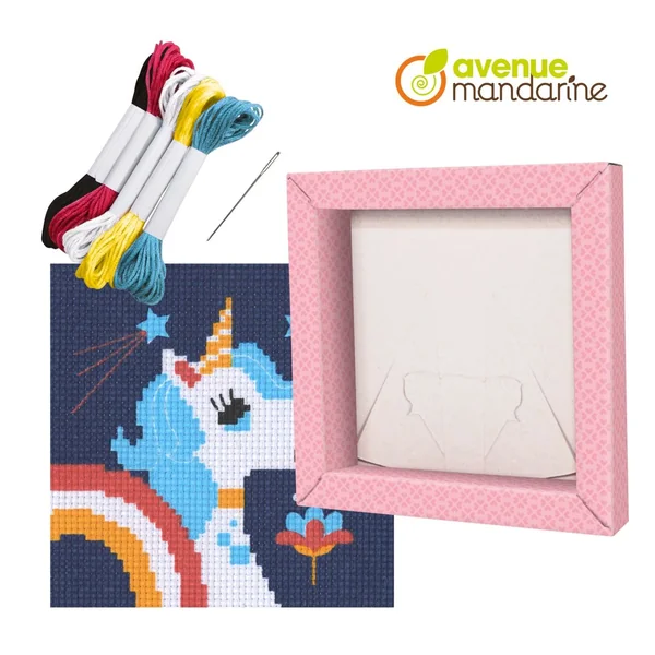 Kit de broderie Avenue Mandarine « Pix' Gallery – Licorne »