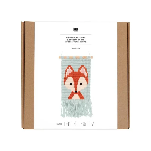 KIT DE BRODERIE LONGSTITCH RENARD - RICO DESIGN