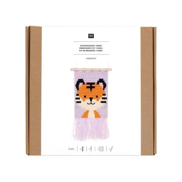KIT DE BRODERIE LONGSTITCH TIGRE - RICO DESIGN