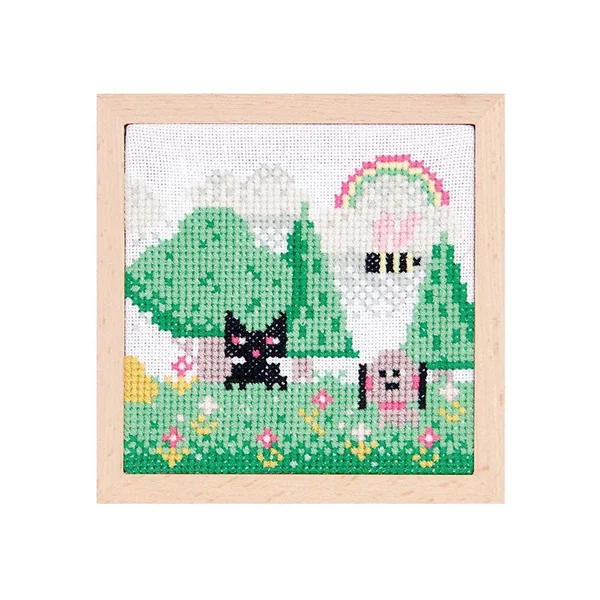KIT DE BRODERIE POINT DE CROIX PIXEL ART PAYSAGE - RICO DESIGN