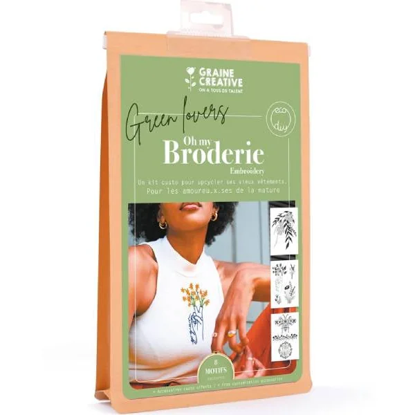 Kit de broderie sur vêtement - Nature