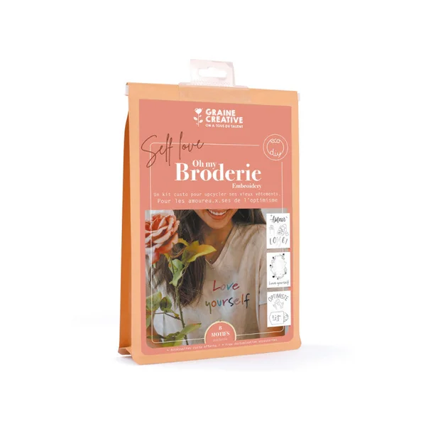Kit de broderie sur vêtement - Self love