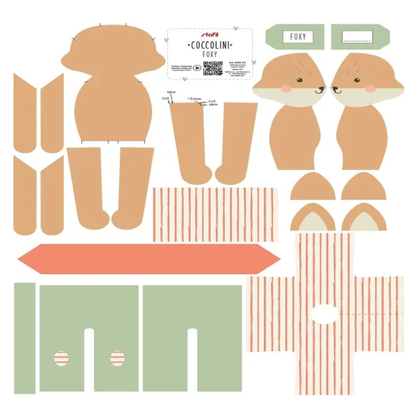 Kit de couture doudou Coccolini « Foxy »