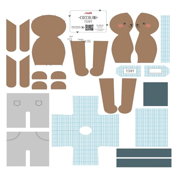 Kit de couture doudou Coccolini « Teddy »
