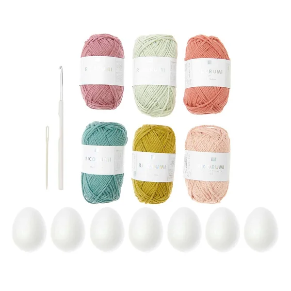 Kit de crochet Rico Design Ricorumi « Œufs de Pâques Earthy »