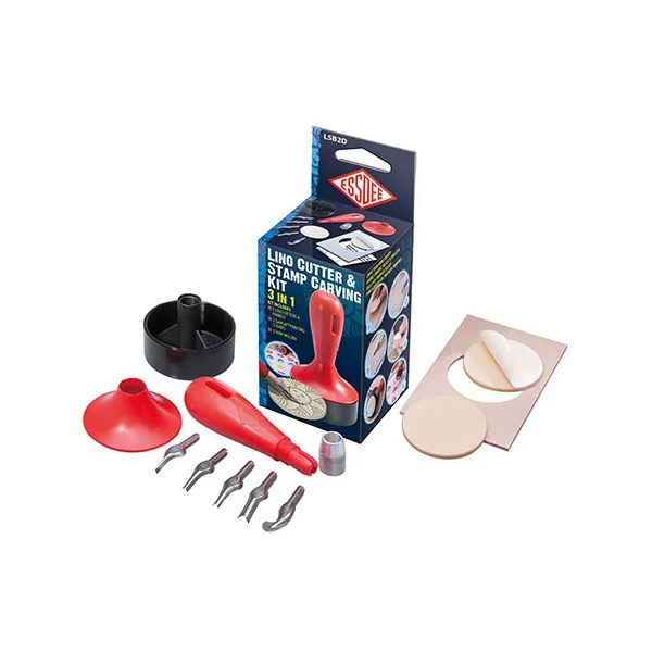 Kit de linogravure et de gravure de tampons 3 en 1 (5 gouges)
