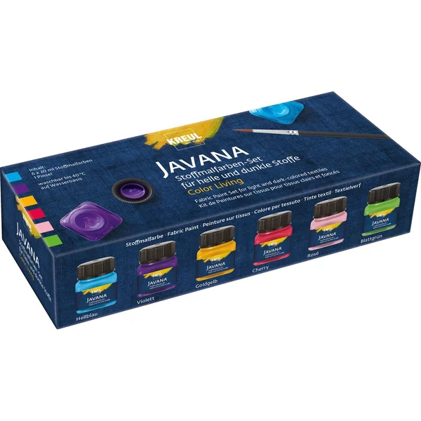 Kit de peintures pour tissus KREUL Javana « Color Living »